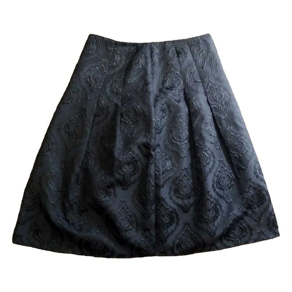 Talbots Pleated A-line Black Jacquard 8 NWT!!